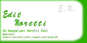 edit moretti business card